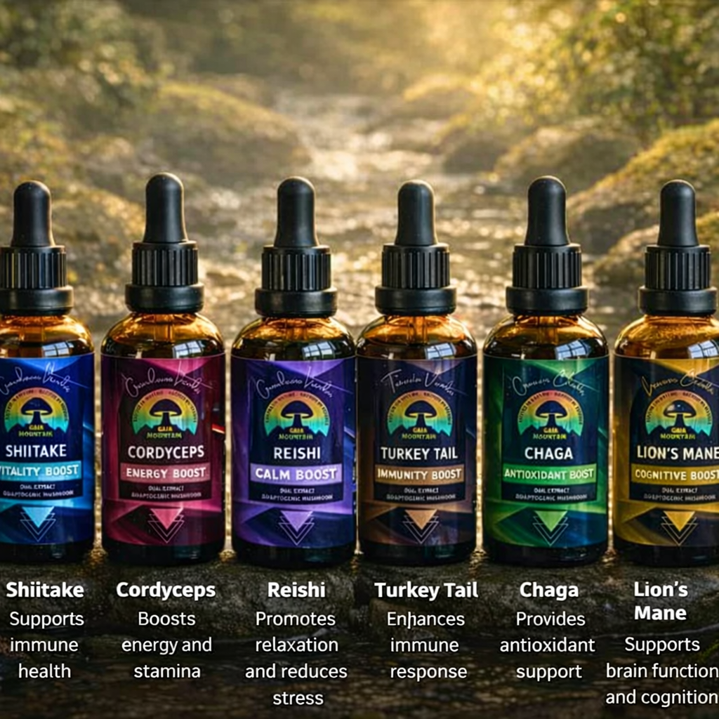 Dual Extract 6th Sense health boost combo - by Gaia Mountain Wellness. 50ml bottles.